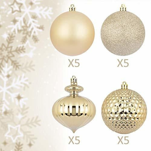 KI Store Champagne Christmas Balls 20pcs 1