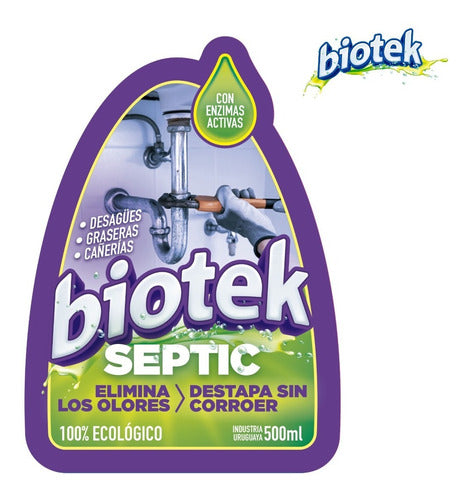 BioTek Eliminador De Olores Y Destapa Cañerías 3L - Bioseptic 3