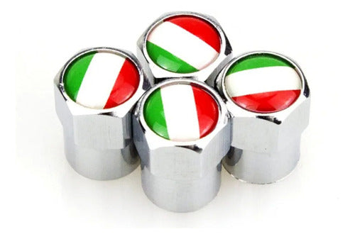 Italian Flag Imported Tire Valve Caps 0