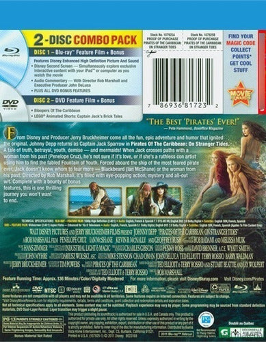 Blu-ray + Dvd Pirates Of The Caribbean Piratas Del Caribe 4 1