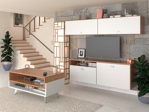 Floating TV Stand + Floating Shelf + Coffee Table Living Room Set 1