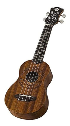 Luna Honu Tribal Turtle Soprano Ukulele Package 3