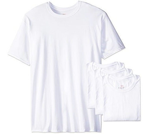 Hanes Ultimate Mens Big 4-Pack Tall FreshIQ Crew Neck T-Shirt 0