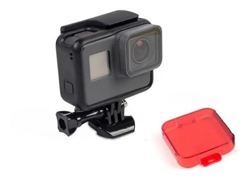 Filtro Compatible Camara Gopro Rojo Buceo Hero 5 6 7 1