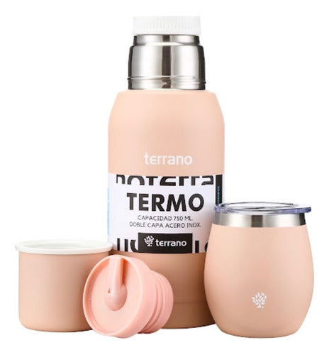 Terrano 3/4 Pink Mate Set | Thermos | Extra Cap Gift 0