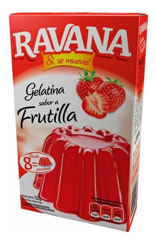 Pack X 12 Unid Gelatina  Frutilla 50 Gr Ravana Gelatinas 0