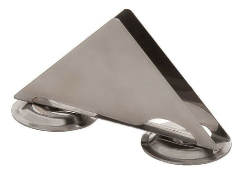 Triangular Stainless Steel Napkin Holder Paper Base 0