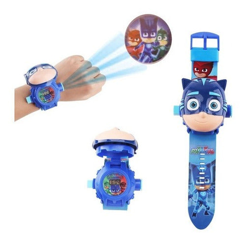 Reloj Proyector Pjmask Juguete Héroes En Pijamas 1