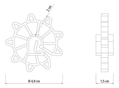 Espaçador Plástico Circular Tramontina 20 Mm Para Ferragens 1