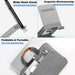 Folding Silver Mobile Phone Stand 2