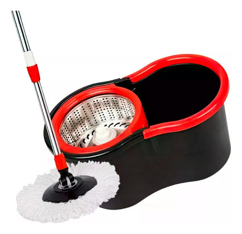 Easy Life Spinning Mop Bucket with Wheels and Stainless Steel Drum Boedo 1