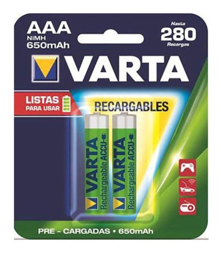 Pilas Recargables Aaa Varta Alemanas, Blister Por 2 0