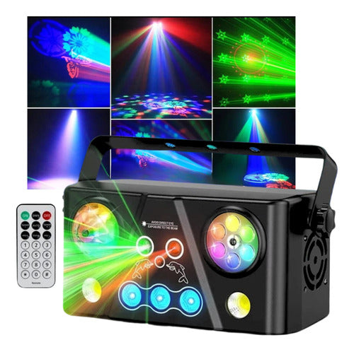 Canhão Jogo De Luz Laser Multi Efeito Holofotes Luz De Palco 0