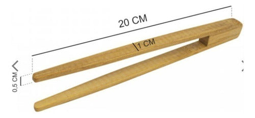 Pinza De Madera Bamboo 20cm 2