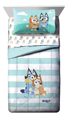 Jay Franco Bluey & Bingo 5 Piezas Twin Size Bed Set - Incluy 1