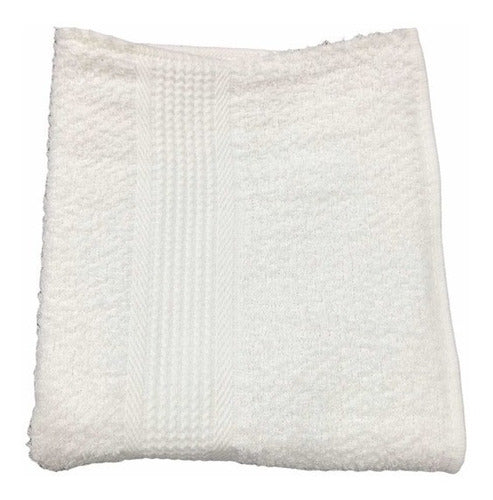 Toalla Peluquería 100% Algodón 44x70 Cm Blanca Pack X5 2