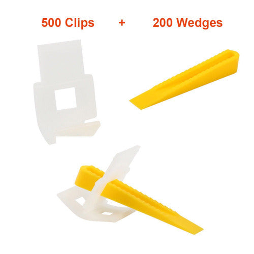 700 Tile Leveling Spacers System 500 Clips + 200 Wedges 1