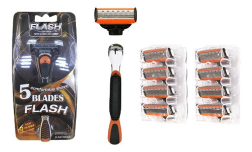 Helguera Pack: 5-Blade Shaver + 8 Replacement Cartridges 0