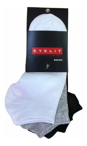 Cocot Pack X3 Medias Soquetes Lisos Hombre Eyelit Art EY3505 3