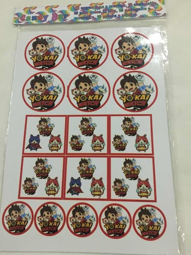 70 Stickers Para Candy De Yo Kai Watch 1