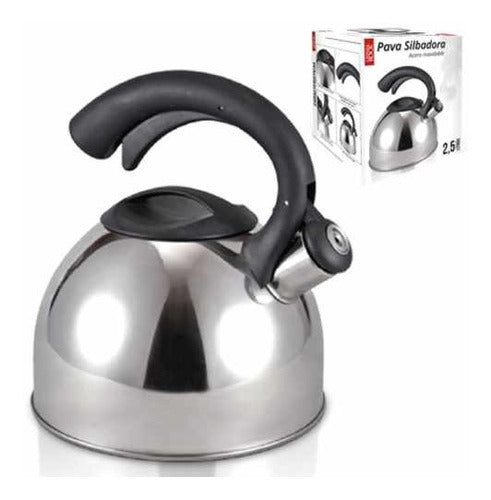 Whistling Stainless Steel Kettle 2.5L Coffee Tea Mate Water New 1