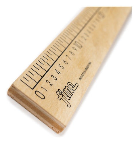 Fime 100cm Wooden Ruler - Unfinished Metric 0