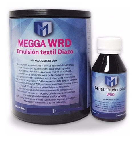 Megga WRD Textile Diazo Emulsion 1 Kg Screen Printing 0