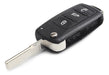 Keyfad Volkswagen Gol Trend, Fox, Suran Carcass + 3 Buttons Key LED Solid HU66 5