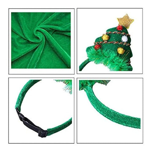 Aniac Pet Green Christmas Hat Santa Cap Ajustable Arbol De 1