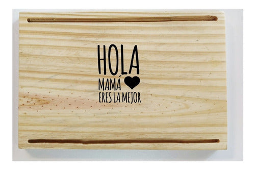 Tabla 30x20 Dia De La Madre Frases Madera Picada Regalo Deco 0