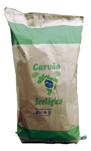 Carvão 10kg Ecológico Brasil Churrasco Lareira Churrasqueira 0