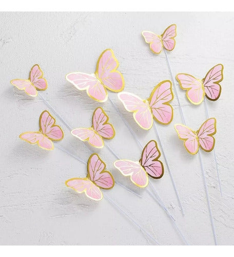 Cake Topper Mariposa Para Armar X10 Unid - Decoracion Torta 3