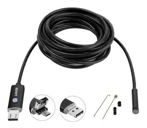 Cámara Boroscopio Endoscopio Usb 5mts Automotriz Eurotech 0