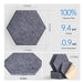 Dailycooper 12 Pack Self-Adhesive Acoustic Panels 12 X 10 X 0.4 - Sound Proof Foam Panels With High Density, Stylish Hexagonal Design, Flame Resistant, Absorb Noise And Eliminate Echoes (Dark Gray) 2