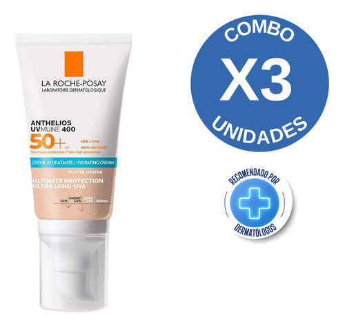 La Roche-Posay Anthelios Mune 400 SPF50 Color Combo X3 - 50ml Each 1