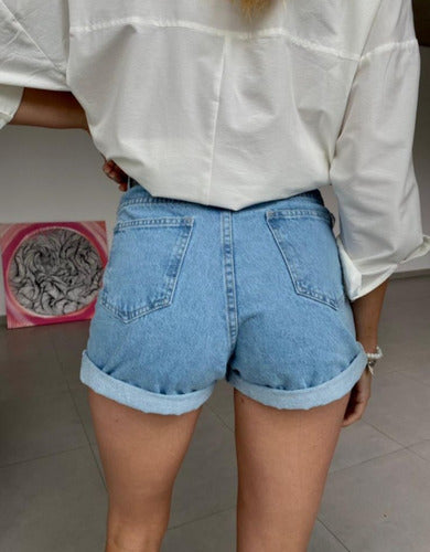 High-Waisted Denim Shorts 4