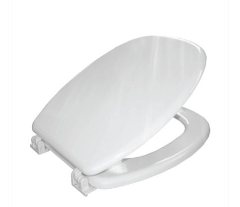 Toilet Seat White Wood with Nylon Hardware Monaco 1