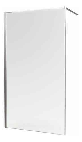 Mampara De Baño Línea Glassic Cromado Paño Fijo 700 X 1900mm 0