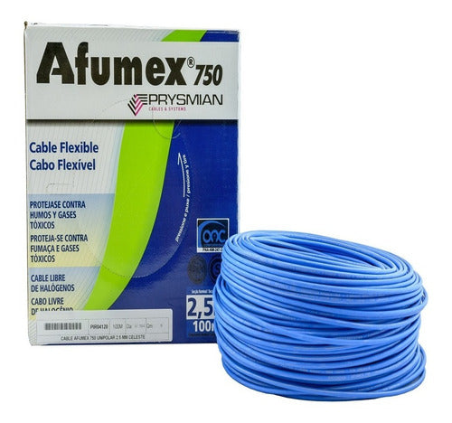 Prysmian Unipolar Halogen-Free Cable Afumex 2.5mm Celeste X Roll 0