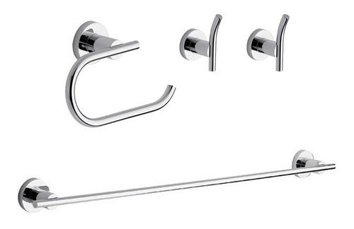 F&V Libby Bathroom Accessory Kit - 4 Chrome Pieces CS5297 0