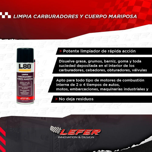 Limpia Carburadores Y Cuerpo Mariposa W80 - 426ml 2