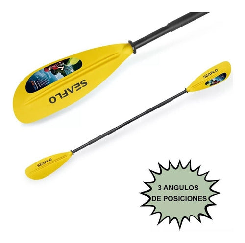 Double Kayak Aluminum Reinforced Disassemblable Paddle 2.20m 1