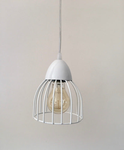 Estilo OK Hanging Cage Pendant Light 13 Cm Black/White LED Compatible 4