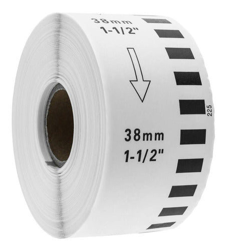 6 Rolls Dk 2225 38mm Continuous Adhesive Labels for QL Printer 3