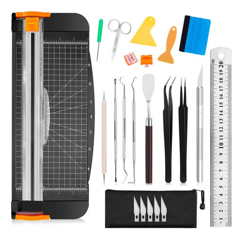 Famomatk 23-Piece Vinyl and Paper Cutting Tool Set - 30c 0