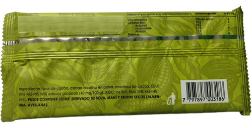 Barra Chocolate Semi Amargo Con Stevia Colonial 100g Pack X6 1