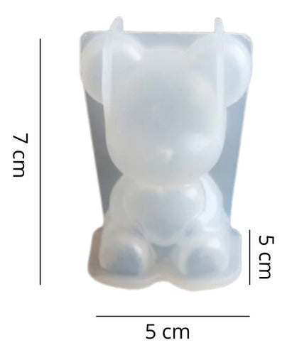 Silicone Bear 3D Mold with Love Heart - 001s10 1
