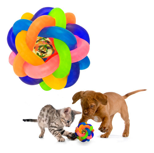 Pawfy Twisted Ball Toy for Cats and Dogs with Bell - 10 cm 0