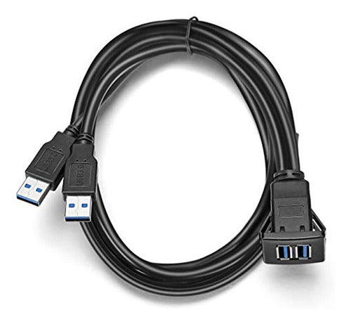 Doble Usb3.0 Montaje Empotrado Cuadrado - 2m 6ft Usb 3.0 Mon 1