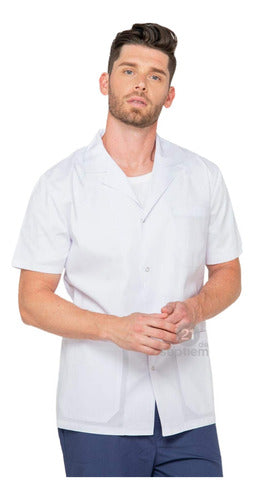 Medical Classic Jacket with Short Sleeves and Snaps 0